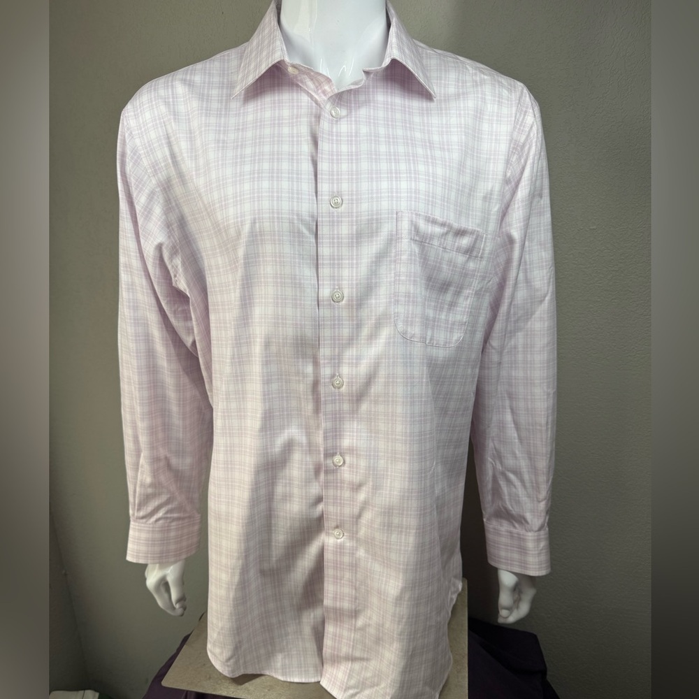 Jos. A Bank Pink Plaid Shirt